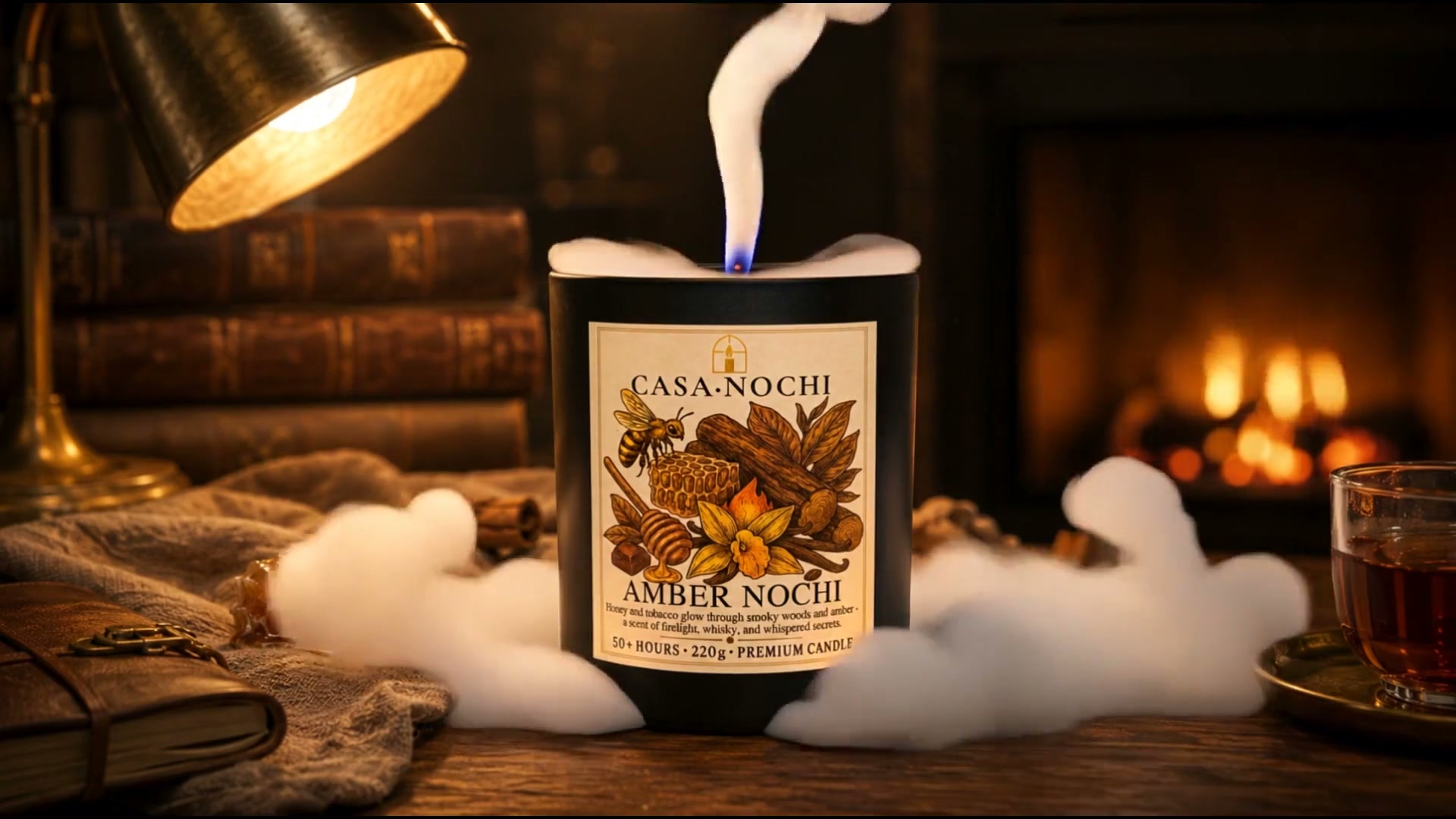Aphrodite's Whisper Candle · Damascus rose, tuberose, amber attar